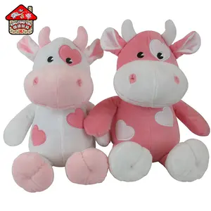 Cuddly Stuffed Cow Cattle Plush Cow Toy Promotional Soft Toys For Valentines