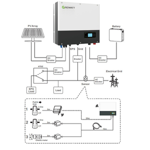 Growatt deye 3KW 5KW 7.5KW 10KW 15KW lai tắt hệ thống lưu trữ năng lượng mặt trời cho bộ năng lượng mặt trời - Product Image 4