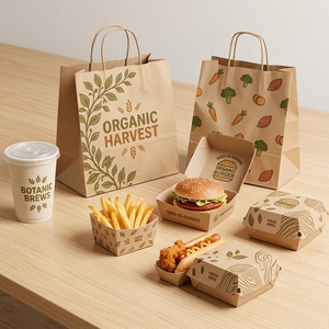 Caja de Empaque para Alimentos al por Mayor, Personalizada, Impresa, de Alta Calidad, Ecológica, para Hamburguesas, Pollo, Papas Fritas, Postres, Servicio de Alimentos y Entrega a Domicilio - Product Image 4