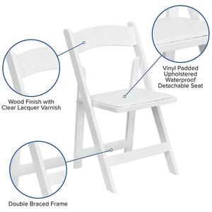 Good Price Foldable <b>Chair</b> Wedding Event <b>Plastic</b> Garden <b>Chairs</b> White Resin Folding <b>Chair</b> - Product Image 4