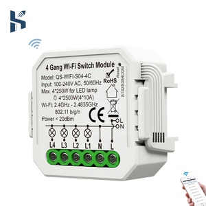 Tuya Wifi Nhà Thông Minh 4CH Chuyển Tiếp Mô-đun Ứng Dụng Không Dây Điều Khiển Từ Xa Tường Chiếu Sáng Điều Khiển Phổ Mini Ngắt Mạch - Product Image 1