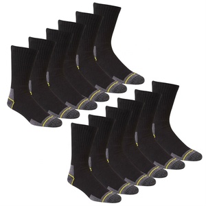 Vente en gros de chaussettes d'équipage en coton recyclé biologique évacuant l'humidité pour hommes Logo imprimé en éponge robuste pour la randonnée printanière et le travail - Product Image 2