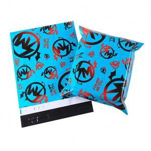 Custom Logo Blue Envelope Packaging Bag Biodegradable Poly Strong Adhesive Mailer Courier Bag Apparel Shipping Bag - Product Image 3