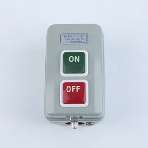 전자 10A 15A 30A 2 단계 스마트 비상 정지 금속 푸시 버튼 ON-FF 스위치 박스 전원 푸시 버튼
