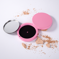 Boîte à poudre compacte vide en plastique, taille universelle 59 mm, innovante, rechargeable, compostable, biodégradable, écologique, avec miroir