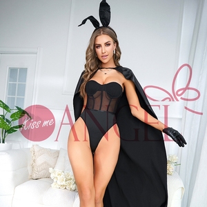 KISS ME ANGEL nouveau produit sexy bas poitrine écran dos nu shapewear costume lapin jolies filles sexy body lingeries - Product Image 4