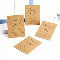 Collier de diamants avec 12 signes du zodiaque, pour femmes et hommes, pendentif à la mode, été