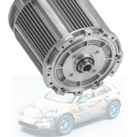 Motor PMSM Listrik 96 Volt IP67 10KW dengan Resolver untuk Industri hingga 25000W 19HP Puncak 6000 RPM Puncak 140 Nm Gulungan Kabel Hairpin