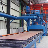 Máquina de granallado de placa de acero eléctrica más vendida, nueva condición, Motor Abrator Industrial, equipo de chorro de rueda PLC, venta