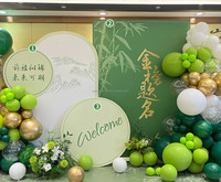 Backdrop Pernikahan Dekorasi Pesta Pernikahan Dekorasi Pesta Set Bunga Buatan Gapura Backdrop Pernikahan