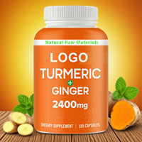 Capsules de curcuma et gingembre végétaliennes personnalisées certifiées GMP, complément alimentaire énergétique de qualité alimentaire pour adultes