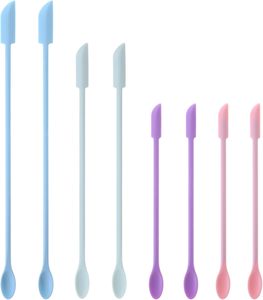 Juego de 3 espátulas de silicona delgadas y alargadas de doble punta, con punta mini y espátula extendida para salsa, todo incluido - Product Image 2