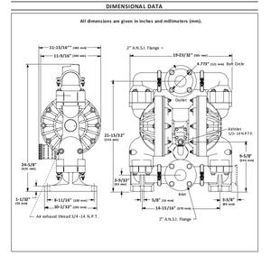 Новый магазин, бренд 6662A3-3EB, 2-дюймовые полипропиленовые насосы с химическим переносом, с воздушным управлением, двойные Диафрагменные насосы - Product Image 5