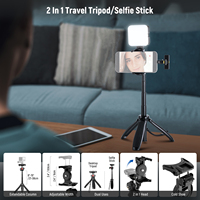 NEEWER RGB LED Lumière Microphone Stand Trépied Selfie Stick Sans Fil Lavalier Mic Téléphone Tournage Configuration Créateur Vidéo Vlogging Kit