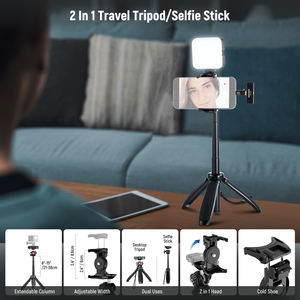 <span class=keywords><strong>NEEWER</strong></span> RGB LED luz micrófono soporte trípode Selfie Stick inalámbrico Lavalier Mic teléfono filmación configuración creador Video Vlogging Kit - Product Image 5
