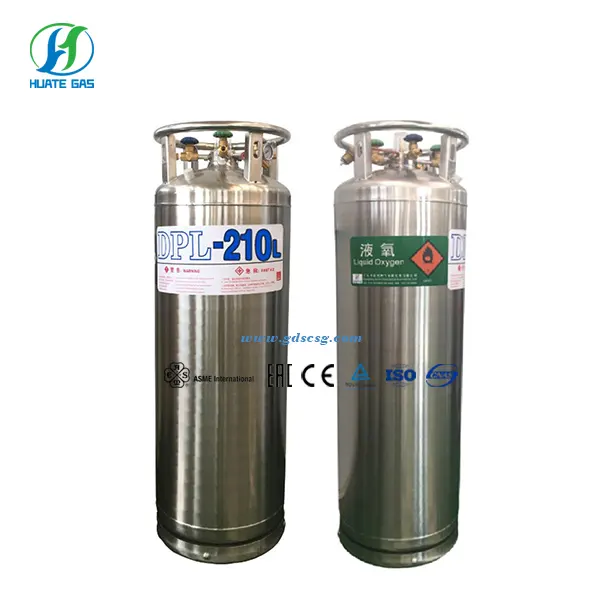 210L Rvs Co2 Cryogene Vloeibaar Gas Tank CO2 Vloeibare Cylider Co2 Vloeibare Container