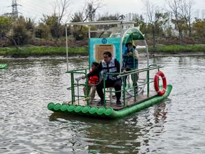 เรือถีบไม้ไผ่แบบเป็นมิตรต่อสิ่งแวดล้อม สำหรับรีสอร์ท ทะเลสาบ และสวนน้ำสำหรับนักท่องเที่ยว เพื่อการพักผ่อนและให้เช่า - Product Image 3