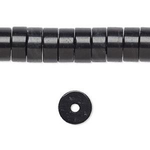 Perles Heishi perles d'obsidienne noire perles de pierres précieuses lisses rondes de haute qualité pierre naturelle pour la fabrication de bijoux grossiste - Product Image 5