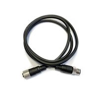 Cable M12 de 4 pines, cable de moldeo recto de código Sensor de aviación Cable eléctrico de PVC 250V 4A AC/DC AWG22 1 metro