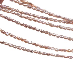 Perles d'eau douce naturelles de forme baroque à deux côtés, mini 39 cm, trou droit, économiques, pour la création de colliers DIY, perles en vrac de 2-3 mm - Product Image 5