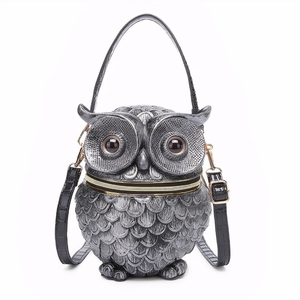 Bolso de Noche de PU con Diseño Único de Búho para Mujer, Cartera de Mano Vintage con Cremallera y Asa Superior, Ideal para Fiestas, Galas y Regalos de Cumpleaños - Product Image 3