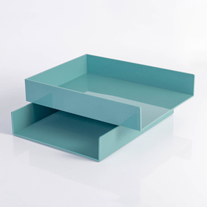 Tùy Chỉnh Tập Tin Organizer Thư Văn Phòng Nhựa Xếp Chồng Bàn Khay Tài Liệu - Product Image 2