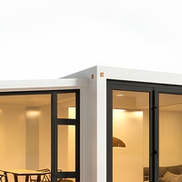 Maison conteneur moderne extensible de 20 pieds, préfabriquée, modulaire, légère, pour bureau temporaire, dortoir ou espace de vie