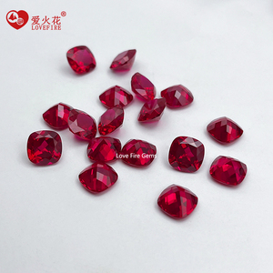 Großhandels preis Labor erstellt <span class=keywords><strong>Ruby</strong></span> Cushion Cut 5 # <span class=keywords><strong>Ruby</strong></span> Sapphire Gems Natural Cut Loose Synthetic <span class=keywords><strong>Ruby</strong></span> Corundum Gem stone - Product Image 6