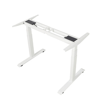 Bureau debout électrique à double moteur de haute qualité pour les cadres de bureau réglable en hauteur avec roues en bois massif Design moderne