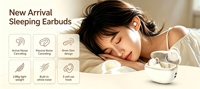 Écouteurs intra-auriculaires à bruit blanc pour dormir 12 heures, mini écouteurs sans fil Bluetooth TWS à réduction de bruit ANC pour la course à pied et le yoga