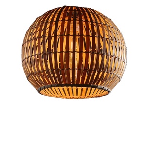 Fait à la main écologique moderne japonais Style chinois rotin/bambou abat-jour PVC verre pour la maison Festival Bar Restaurant décor - Product Image 3