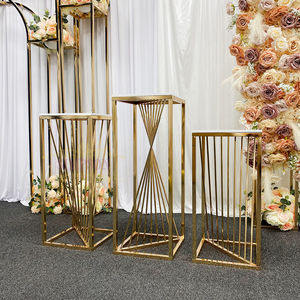 Nordic Creative Wrought Iron Floor Bracket Wedding Cake <b>Table</b> Simple Design Gold Flower Green Plant Living Room <b>Decoration</b> - Product Image 6