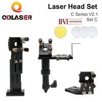 Ensemble de têtes laser CO2 série C avec lentilles de mise au point ZnSe (Dia.18mm FL38.1 et Dia.20 FL50.8/63.5/101.6mm), miroir Dia.25mm