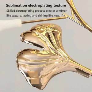 Đèn chùm lá bạch quả sang trọng có thể tùy chỉnh chiều cao, trang trí nội thất cho khách sạn, biệt thự, nhà ở, cửa hàng, chất liệu gốm sứ, nhựa - Product Image 5