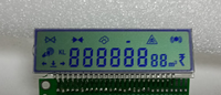 Layar LCD STN 7 Segmen 8 Digit Monokrom Kustom 60x15mm -10~+60 untuk Meteran Listrik/Meteran Gas