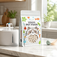 Sachet Doypack Mat Personnalisé en Forme de Chat Découpé, avec Fenêtre, 500g 1kg, Qualité Alimentaire, pour Friandises et Aliments Lyophilisés