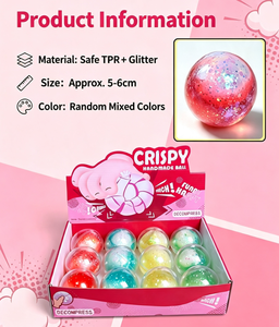 Hot Sale Crystal Glitter Squishy <b>Ball</b> Slow Rising <b>Stress</b> Relief Handmade <b>Ball</b> Breakthrough Fidget Toy - Product Image 3
