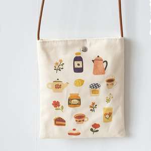 Ensemble de petits sacs à bandoulière en toile multi-motifs - <span class=keywords><strong>Mini</strong></span> sac à main mignon à imprimé de dessin animé/fleur pour enfants/femmes - Product Image 2