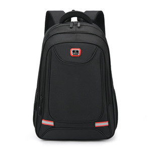 Student <b>Backpack</b> 15 Inches Computer Interlayer Unisex Everyday Use Solid Color <b>Black</b> Red Blue - Product Image 5