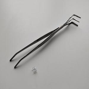 Pinzas de acero inoxidable Premium personalizadas y rastrillo de raíz 2 en 1 con <span class=keywords><strong>puntas</strong></span> dentadas de 210mm de largo para jardinería de árboles bonsái - Product Image 4