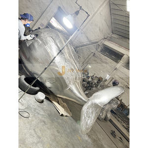 V80 Grande sculpture moderne en métal Décoration de jardin en acier inoxydable Sculpture animale polie à la main - Product Image 2