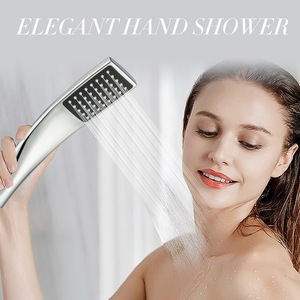 1.5m Chrome Montage Mural Pommeau De Douche Pluie Inverseur Carré Portable Haute Pression <span class=keywords><strong>Pompe</strong></span> Rechargeable Jet <span class=keywords><strong>Bassin</strong></span> Combo Douches À Main - Product Image 5