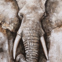 Peinture décorative sur toile grand format texturée, motif éléphant, art mural, 100*140cm, prix de gros