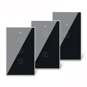 Tuya thông minh Wifi Glass cảm ứng tường chuyển đổi 110V/220V nhà mà không cần trung tính hỗ trợ Google Home & Alexa NFC Mạng 10A Max hiện tại - Product Image 1