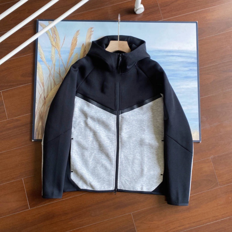 Gris Negro- Sudadera con capucha