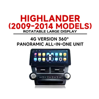 Radio de Coche con Pantalla Táctil Android 15 de 12.3 Pulgadas, Reproductor Multimedia con Carplay para Toyota Highlander 2009-2014