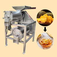 Dubbelkanaals mangopulp machine met dubbele invoerpoorten, motor, capaciteit 1t/u voor gelijktijdig pulpen, hoge efficiëntie, voedselindustrie