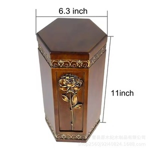 Urna Cilíndrica de Madera Maciza para Rosas, Suministros Funerarios Personalizados - Product Image 5