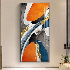 Khung nhà phòng khách tường nghệ thuật trang trí Tùy chỉnh cao cấp hợp kim nhôm tác phẩm nghệ thuật pha lê sứ sơn hiện đại trừu tượng - Product Image 6