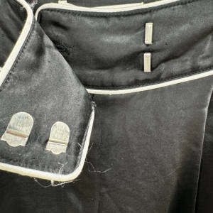 Pantaloni larghi semplici avanzati Ledis pantaloni una volta in raso donna pantaloni di raso nero - Product Image 5